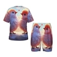thumbnail image 1 of Fotbe Heart Sky Bird Couple Pijama Estampada de 2 Piezas para Niños – Ropa de Dormir de Manga Corta Cómoda para Niños y Niñas, Camiseta y Shorts de Algodón-Large, 1 of 6