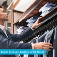 thumbnail image 7 of OLIYNEDY Hanging Closet Rod 2 Packs, Length and Height Adjustable Closet Hanging Organizer,25 Inch Height Space-Saving Clothes Hanging Bar, 7 of 7