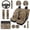Vintage Grassland Camouflage, variant on HUIACONG Camouflage Pattern Car Seat Cover Set, with Automotive Cup Coaster Key Holder, Compatible with Trucks Vehicles