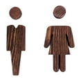 thumbnail image 1 of Letreros de madera BLESIY para baño 2 piezas 13cm para hombres y mujeres, 1 of 8