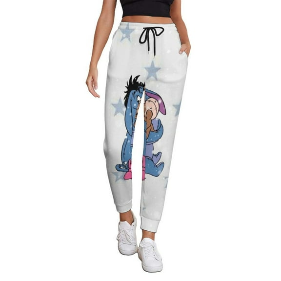 Women Ee-Yore Sweatpants Funny 3D Print Sports Joggers Pants Casual Graphic Trousers with Drawstring