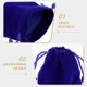 thumbnail image 5 of 10 bolsas de regalo con cordón de 7 x 9 cm para bodas, dulces, joyas (azul real), 5 of 7