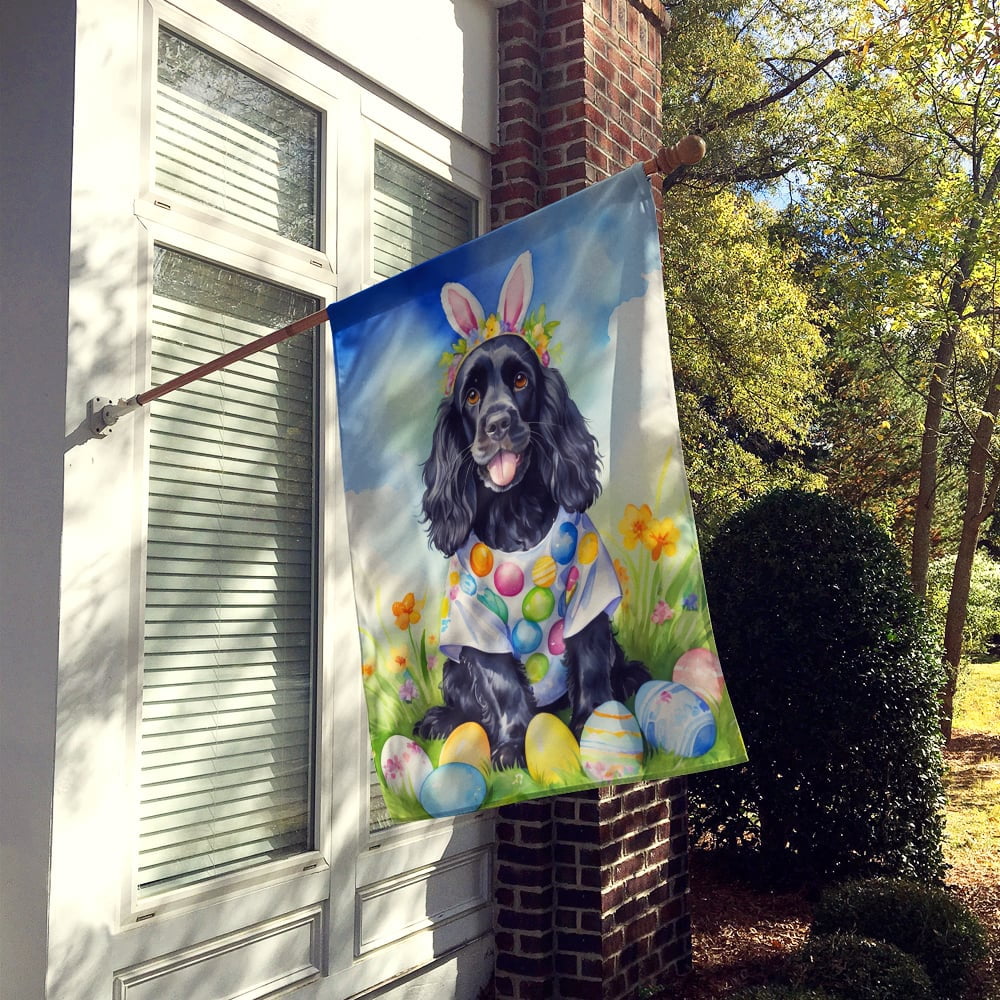 Cocker Spaniel Easter Egg Hunt House Flag 28 in x 40 in