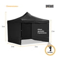 thumbnail image 2 of Toldo Carpa Lona Plegable Reforzado Impermeable Portátil 3x3M Con Paredes, 2 of 5