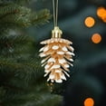 thumbnail image 4 of hengsof 6PCS Christmas Pinecone Ornaments Fall Hanging Pine Cone Painted Ornaments Glitter Pinecone Christmas Ornament for Xmas Tree DIY Crafts Fall Thanksgiving Day Decoration, 4 of 6