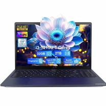 15.6" IPS FHD-Business-Laptop Intel 6 Core i3-1215U 32GB RAM 2TB SSD (Beat i5-1135G7, Up to 4.4GHz) Laptop-Computer with Fingerprint Backlit Keyboard 65W Type C Wi-Fi 6 Numpad Win 11