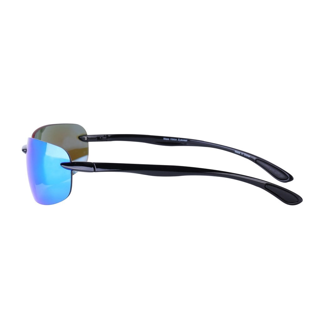 "The Influencer" Sport Wrap Polarized Sunglasses for Men and Women - Lightweight Frames - Open Road Blue