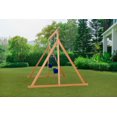 thumbnail image 3 of Trailside Wooden Swingset with Two Swings & Trapeze -  Available in 7 Color Options!, 3 of 5