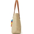 thumbnail image 3 of Kukuzhu Straw Beach Bags Tote Tassels Bag Hobo Summer Handwoven Shoulder Bags Purse With Pom Poms, 3 of 6