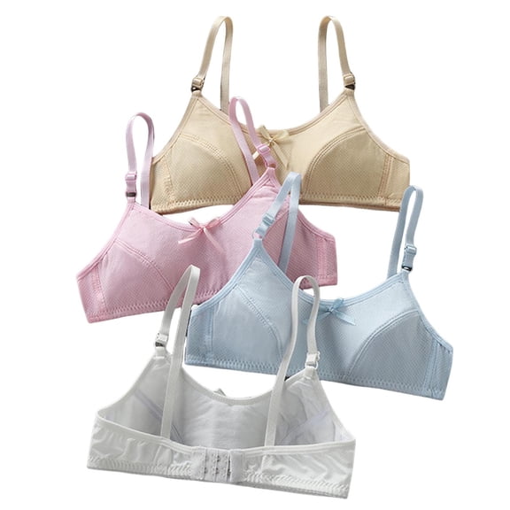 Loopsun 10 to 15 Years Girls Solid Wireless Training Bra with Built in Pads Pink, 14-15Years