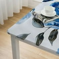 thumbnail image 5 of Acheng Blue Flower Square Table Cover 100% Polyester Fiber 40*40, 5 of 8