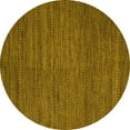 thumbnail image 1 of Ahgly Company Indoor Round Abstract Yellow Modern Area Rugs, 7' Round, 1 of 4
