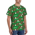 thumbnail image 2 of Bixox Men's Cute Santa And Ho Ho Ho Printed Short Sleeve Skinny Athletic T-Shirt, 2 of 6