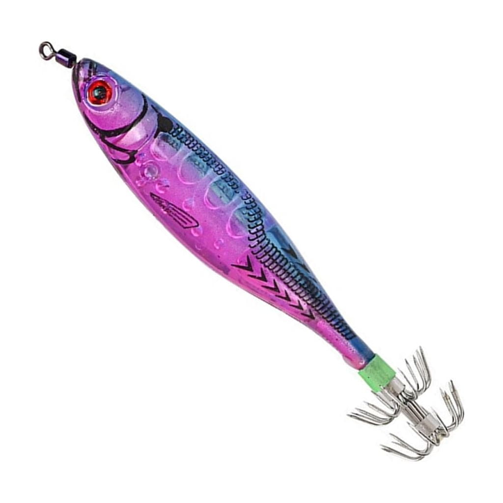 1. 5pcs Squid Jigs Shrimp Lure Baits with Glow Tail Design for Freshwater Saltwater Fishing Cuttlefish Hooks