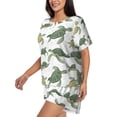 thumbnail image 2 of Bixox Women's Cute Turtle Printed Pajama Set 2 Piece Lounge Set Top and Shorts Soft Pajamas, Shorts with Pockets, 2 of 7