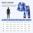thumbnail image 4 of Balery Red And Blue Fire Dragon Pijama para Hombre de Dos Piezas con Manga Larga, Conjunto de Dormir y Descanso Suave con Bolsillos-Large, 4 of 7