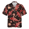 thumbnail image 3 of Camisa hawaiana con estampado 3D de peces koi para hombre, blusas con estampado de animales de buena suerte, camisas hawaianas de verano para la calle, blusas con solapa y mangas cortas, 3 of 5