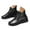 Black, variant on Winter Combat Boots for Women with Fur Lined Thermal Leathe Wedge Snow Boots Ankle Booties