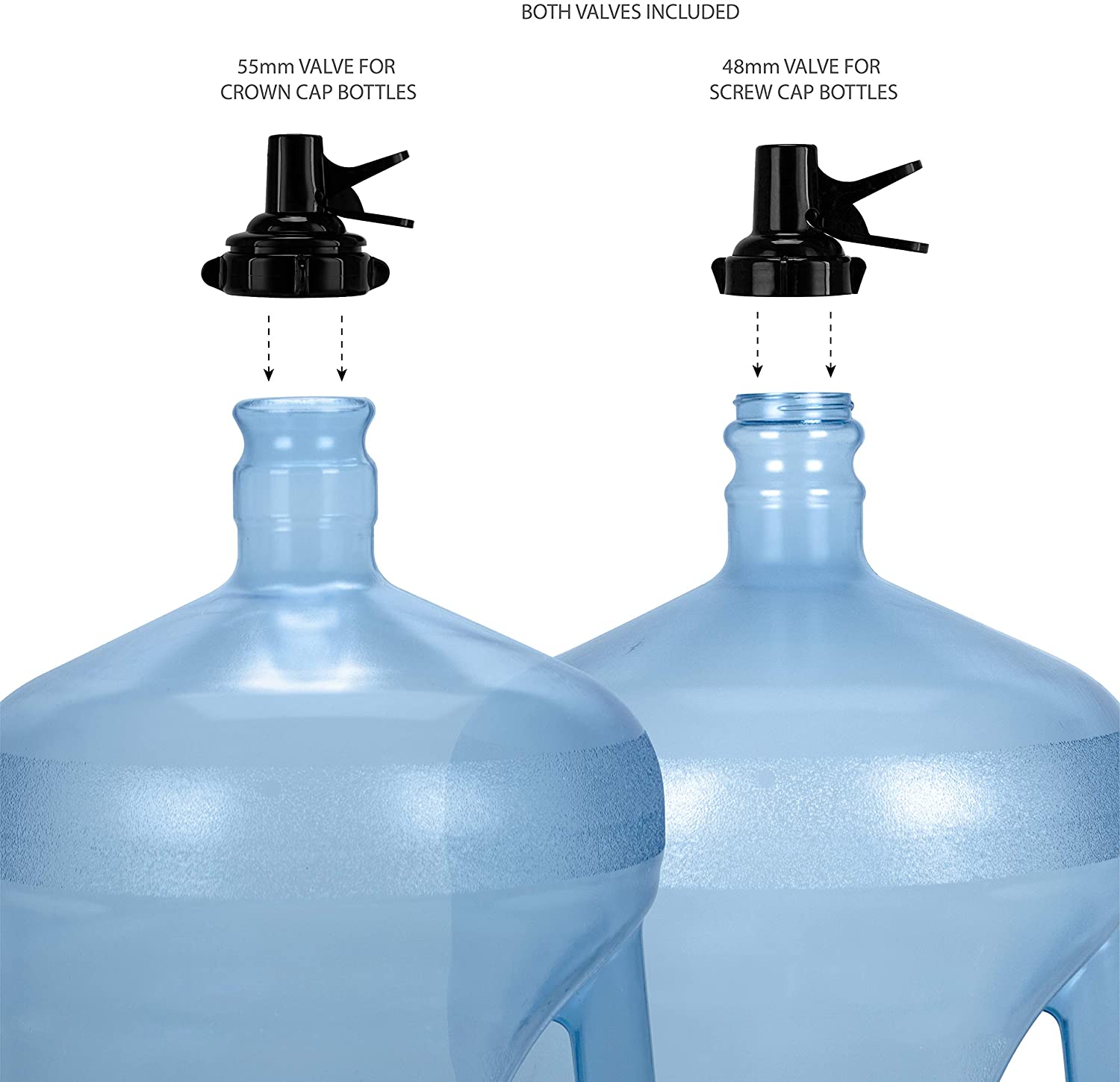 Brio Compact Black Metal-Plated Water Bottle Stand for 3-5 Gallon Bottles
