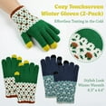 thumbnail image 2 of allydrew Cold Weather Touchscreen Texting Gloves for Women (Set of 2), Blue and Green Floral, 2 of 6
