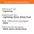 thumbnail image 2 of Max Advanced Brakes - Brake Kit for 1999 2000 Ford F150 Lightning & Lincoln Navigator RWD w / 12mm Wheel Stud Front Replacement Cross Drilled Disc Brake Rotors and Ceramic Brake Pads, 2 of 9