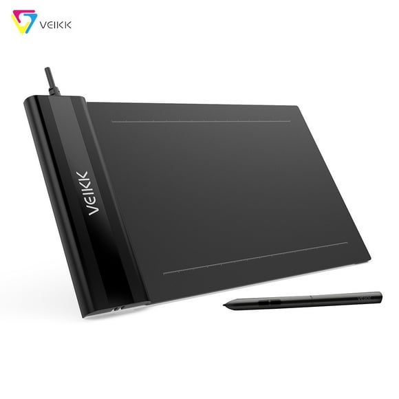 VEIKK S640 Graphics Digital Tablet with Battery-free Pen 8192 Levels Pressure Sensitivity Electronic Drawing Tablet Compatible With Android Windows