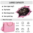 thumbnail image 4 of Bolso de mano Chinllo con cadenas acolchadas, monedero tipo Stachel E.Pink-S para mujer, 4 of 6