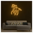 thumbnail image 2 of Letrero De Neón Con Caballos Al Galope, Ideal Para Decoración Tiendas Rústicas Brillo Ajustable 54cm, 2 of 3