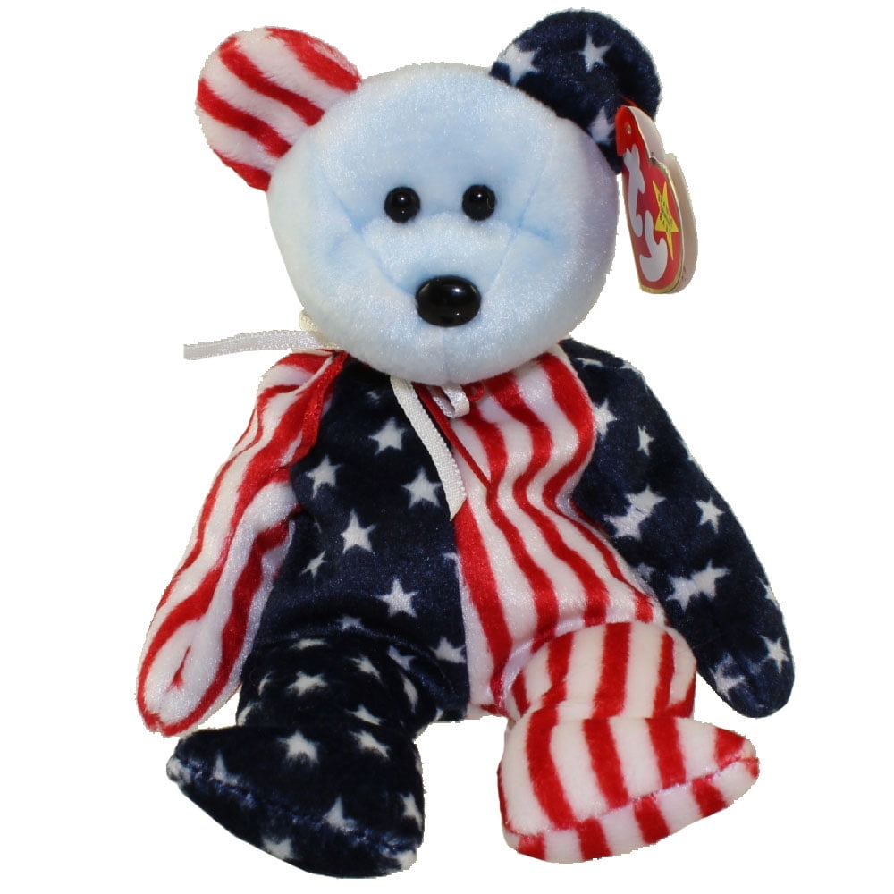 TY Beanie Baby SPANGLE the Bear (Blue Head Version) (8.5 inch