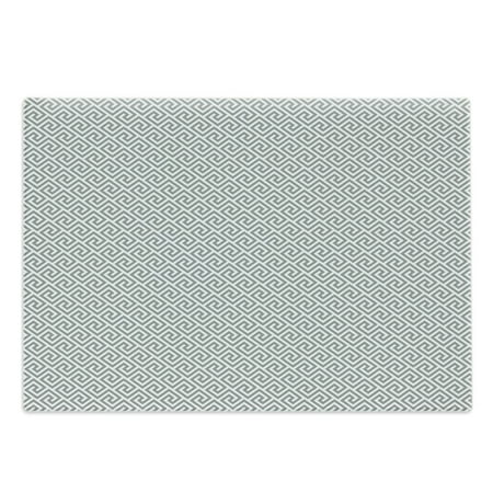 

Greek Key Cutting Board Geometric Lines Abstract Pattern Antique Motif in Labyrinth Maze Decorative Tempered Glass Cutting and Serving Board Large Size Pale Grey White by Ambesonne
