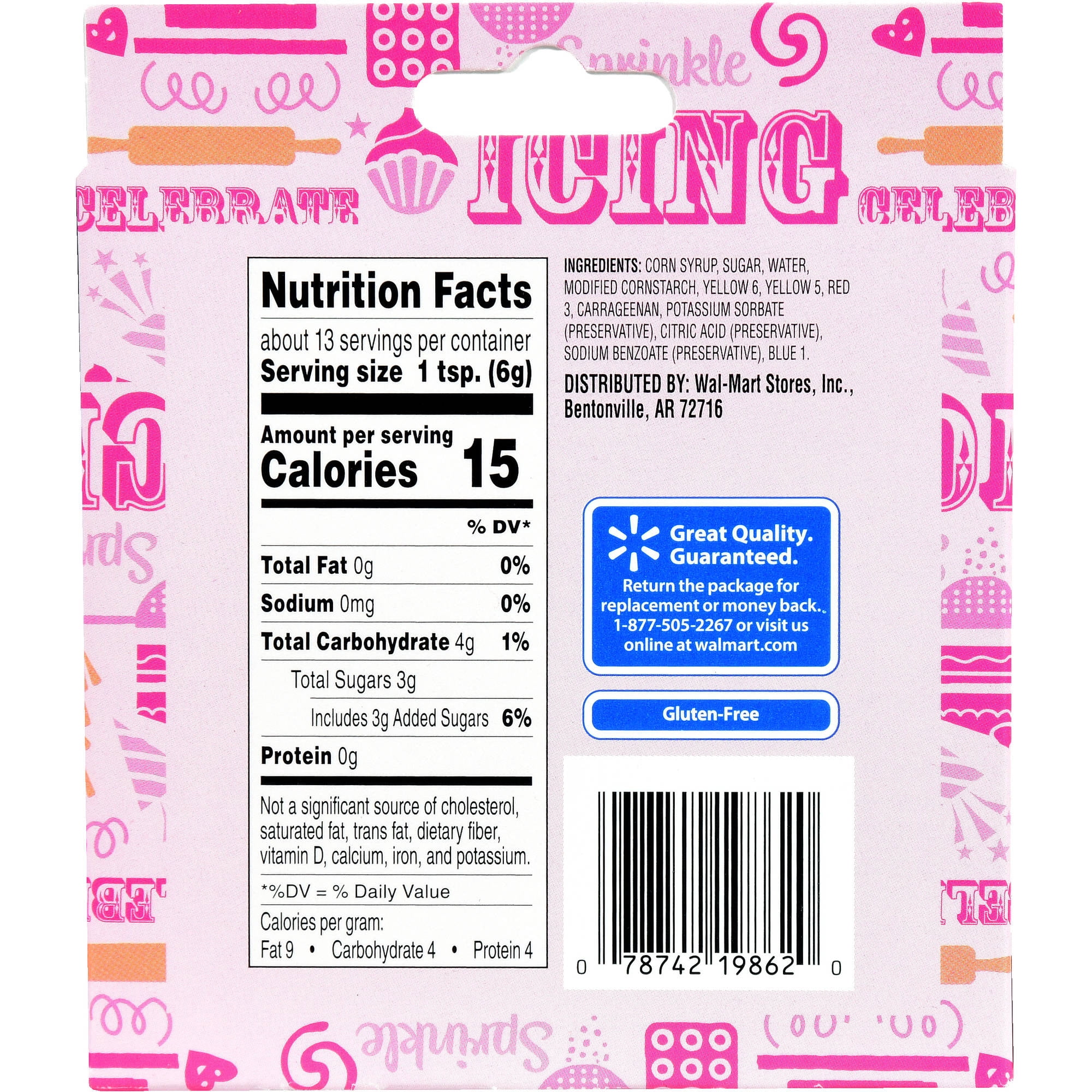 Great Value Neon Gel Food Multicolor, 2.7 oz