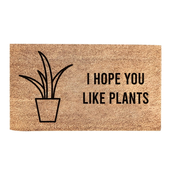 ACDANC 16x24" Coir Door Mats Outdoor Spring Door Mats Outdoor Front Door Rug Indoor Entrance Eco Friendly Mats for Front Door Mat for Outside Entry Way Doormat Entry Rugs,I HOPE YOU LIKE PLANTS