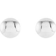 thumbnail image 2 of 14k White Gold Convex Stud Earrings Stud Earring for Women - 1.4 Grams, 2 of 2