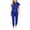 Blue, variant on Scrub Set for Women - Top & Jogger Pant With Multiple Pockets - Medium Uniform Suit