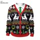 thumbnail image 4 of Sudadera con estampado de Navidad para hombre, chándal de dos piezas, ropa de calle falsa para pareja, otoño, 4 of 4
