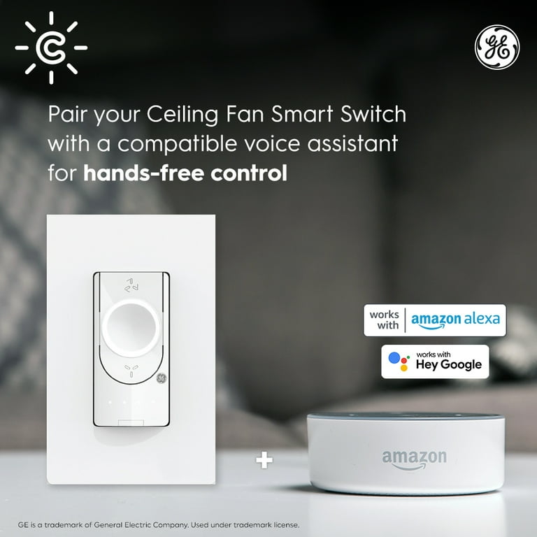 GE CYNC Smart Ceiling Fan Switch Neutral Wire Required Fan Speed