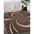 thumbnail image 2 of Ahgly Company Indoor Rectangle Patterned Bakers Brown Area Rugs, 7' x 9', 2 of 6