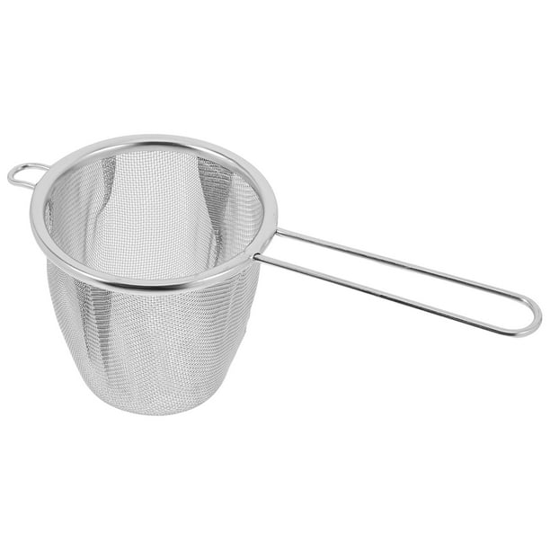 Colador de té de acero inoxidable con asa Infusor de té de malla fina Infusor de té suelto a prueba de calor para preparar té profundo en tazas y teteras
