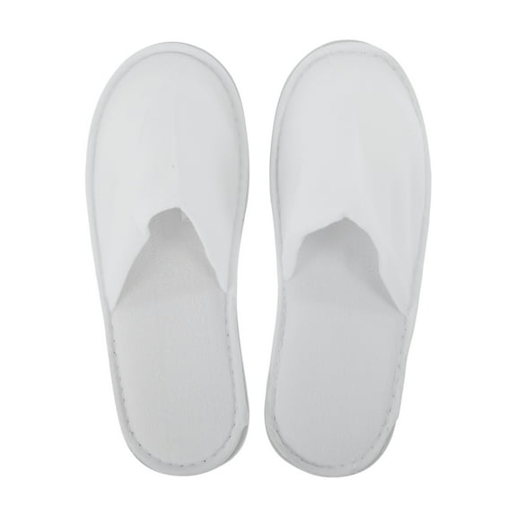 Unique Bargains 1Pair Disposable Slippers Foldable Closed Toe Non-Slip Hotel Slippers White
