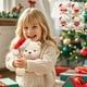 thumbnail image 1 of Peluche de Oso de Navidad | Figura de peluche articulado y suave, algodón blanco | 11,8x9,8x5,9 pulgadas | Decoración festiva para la casa navideña, somnífero, idea de regalo, 1 of 6