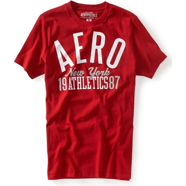 Aeropostale New York Athletics Camiseta gráfica para hombre, rojo, XXL