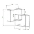 thumbnail image 7 of Ada Home Decor Furniture 23.5" 3 Tier Oak Warner Modern Wall Shelf, 7 of 7