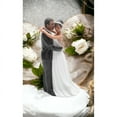 thumbnail image 2 of Hand Painted Ceramic African American Wedding Couple Figurine 3.625x3x7 Inches, 2 of 4