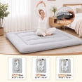 thumbnail image 4 of CONCETTA Memory Foam Futon Mattress, Twin Size, Foldable Tatami Floor Mattress with Storage Bag, Black, 4 of 9