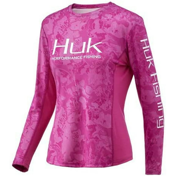 Huk Ladies Icon X Berry Island Medium Long Sleeve Shirt