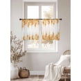 thumbnail image 2 of Yellow Wisteria Sheer Curtains 54 Inch Length 2 Panels Set, Sprinng Summer Pastoral Botanical Voile Window Treatment Rod Pocket Short Kitchen Curtains Drapes for Bedroom 52"x54"x2, 2 of 7