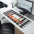 thumbnail image 2 of Thanksgiving Day Large Gaming Mouse Pad Extended Fall Pumpkin Sunflower Desk Mouse Pad with Stitched Edges, Washable, Non-Slip Base Water Resist Keyboard Pad for Gamer, Office & Home, 31.5 X 11.8 in, 2 of 7