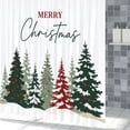 thumbnail image 3 of Tchckioa Merry Christmas Tree Shower Curtain for Bathroom,Waterproof and Privacy Hooks Bath Curtain,72x72, 3 of 6