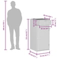 thumbnail image 4 of vidaXL Garden Storage Cabinet Beige 55x55x111 cm Poly Rattan, 4 of 5