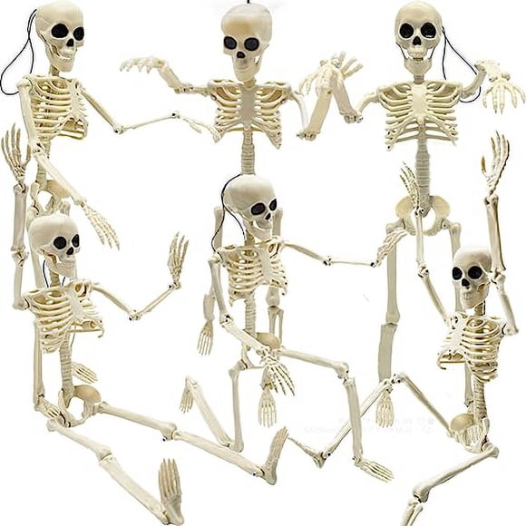 Decoraciones de Esqueletos de Halloween CAMIRUS 16 pulgadas 6 piezas